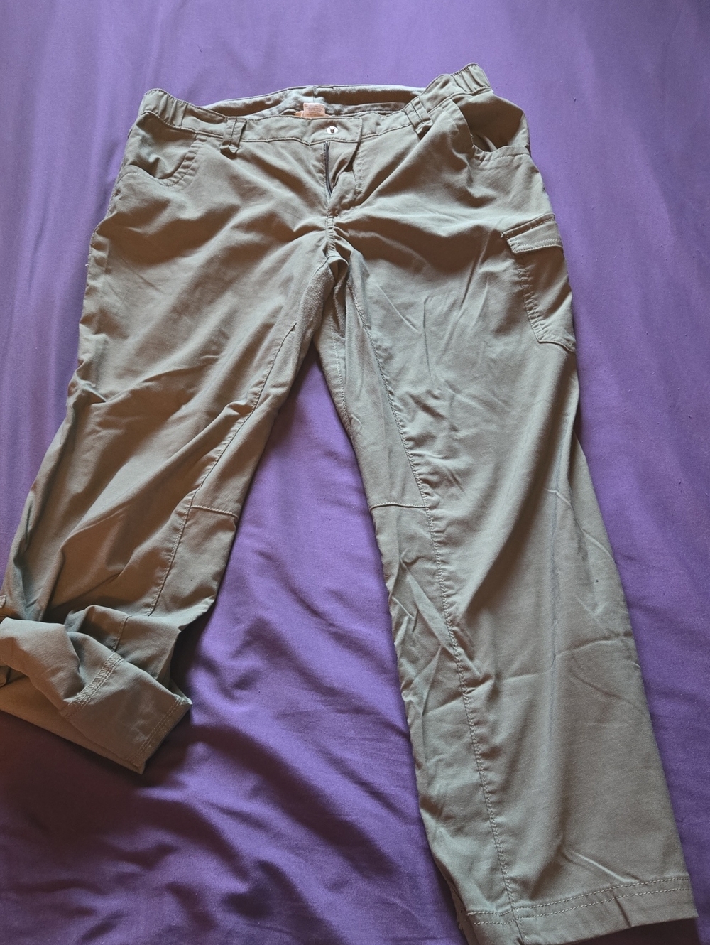 Duluth Trading Co Size 12 Short Dry On The Fly Khaki Convertible Pants